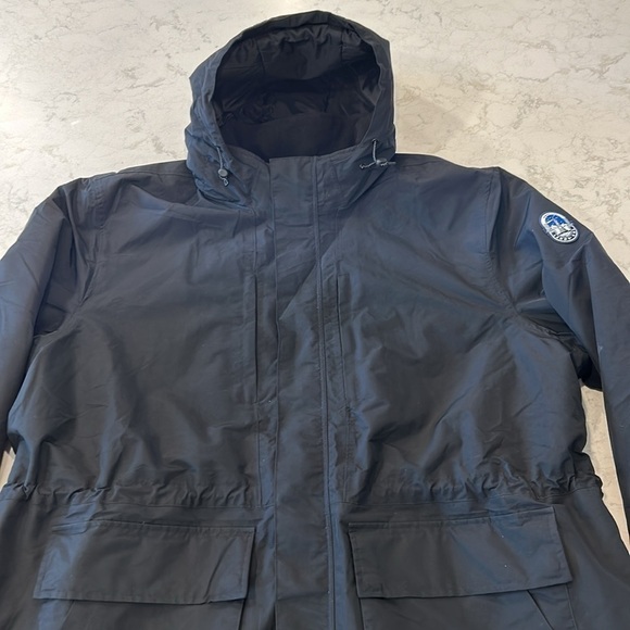 Lands' End Plus Squall Waterproof Insulated Parka Black Jacket Coat XXL Tall - Picture 6 of 17